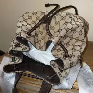 Gucci | Bags | New Gucci Gg Monogram Drawstring Backpack  display picture 1